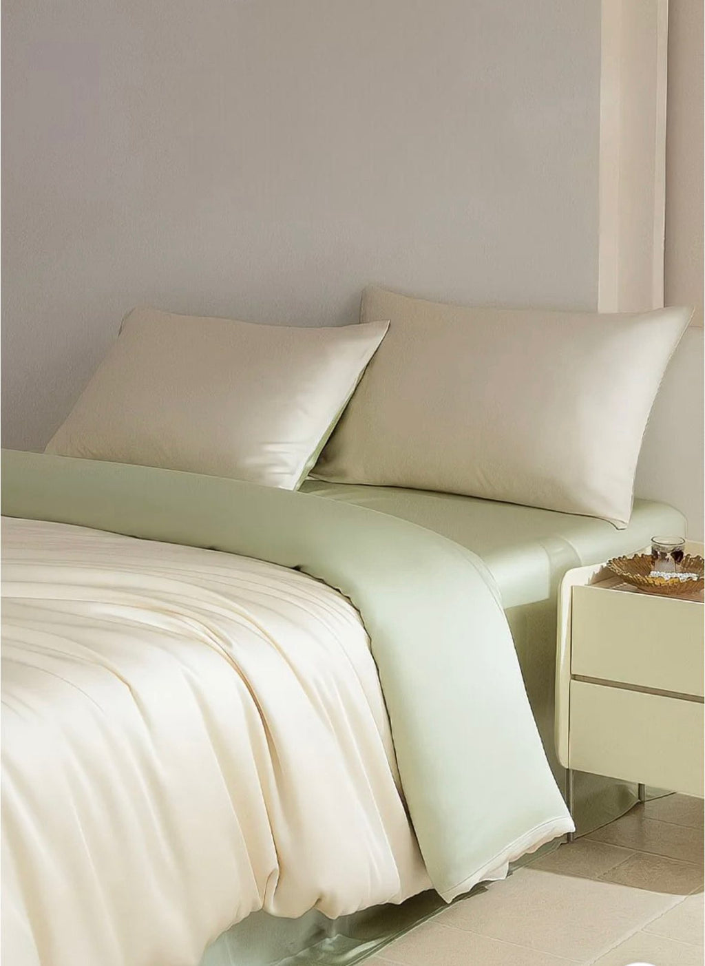 Теncel ор хөнжлийн даавуун ком (Цайвар ногоон өнгөтэй)