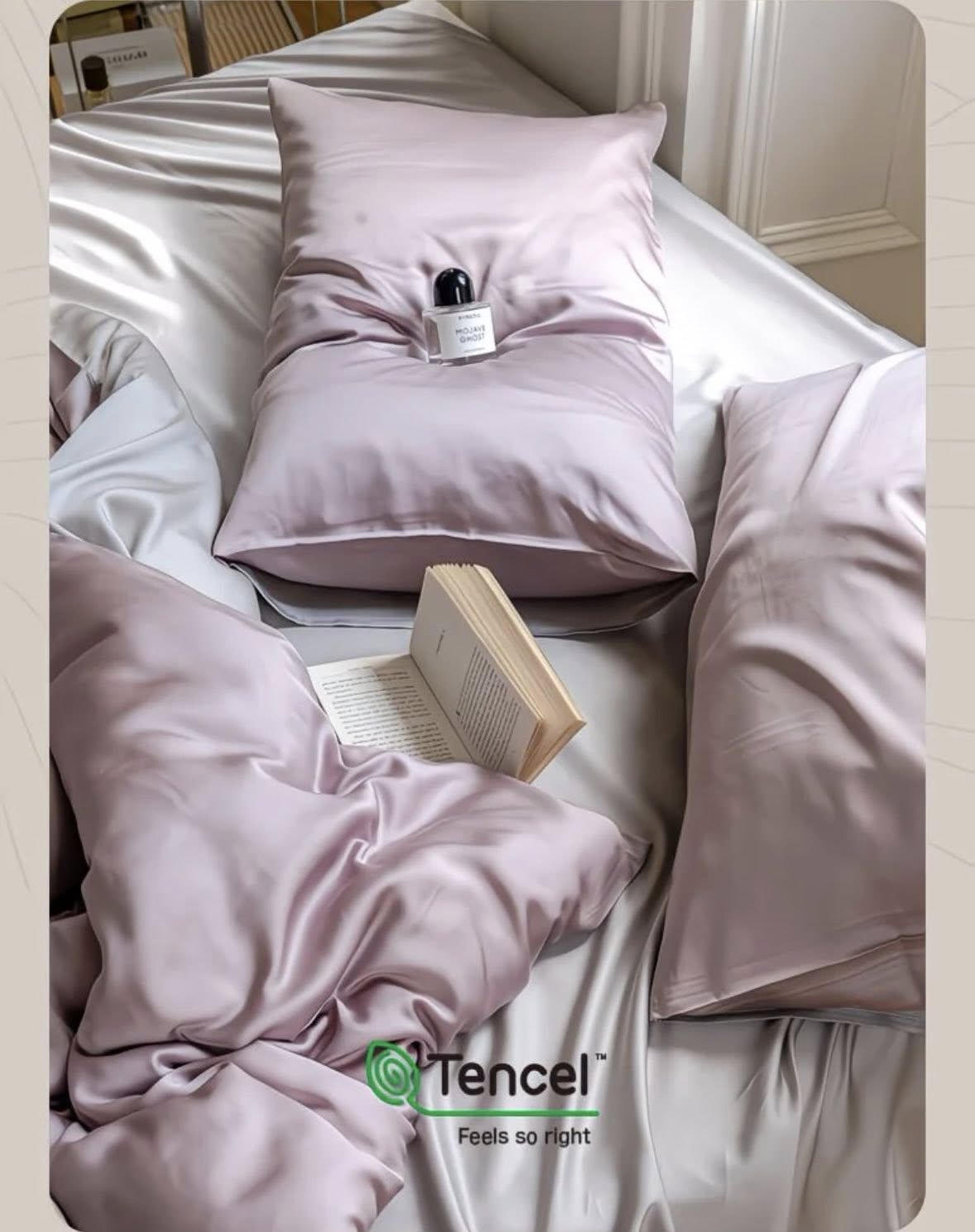 Теncel ор хөнжлийн даавуун ком (Цайвар ягаан өнгөтэй)