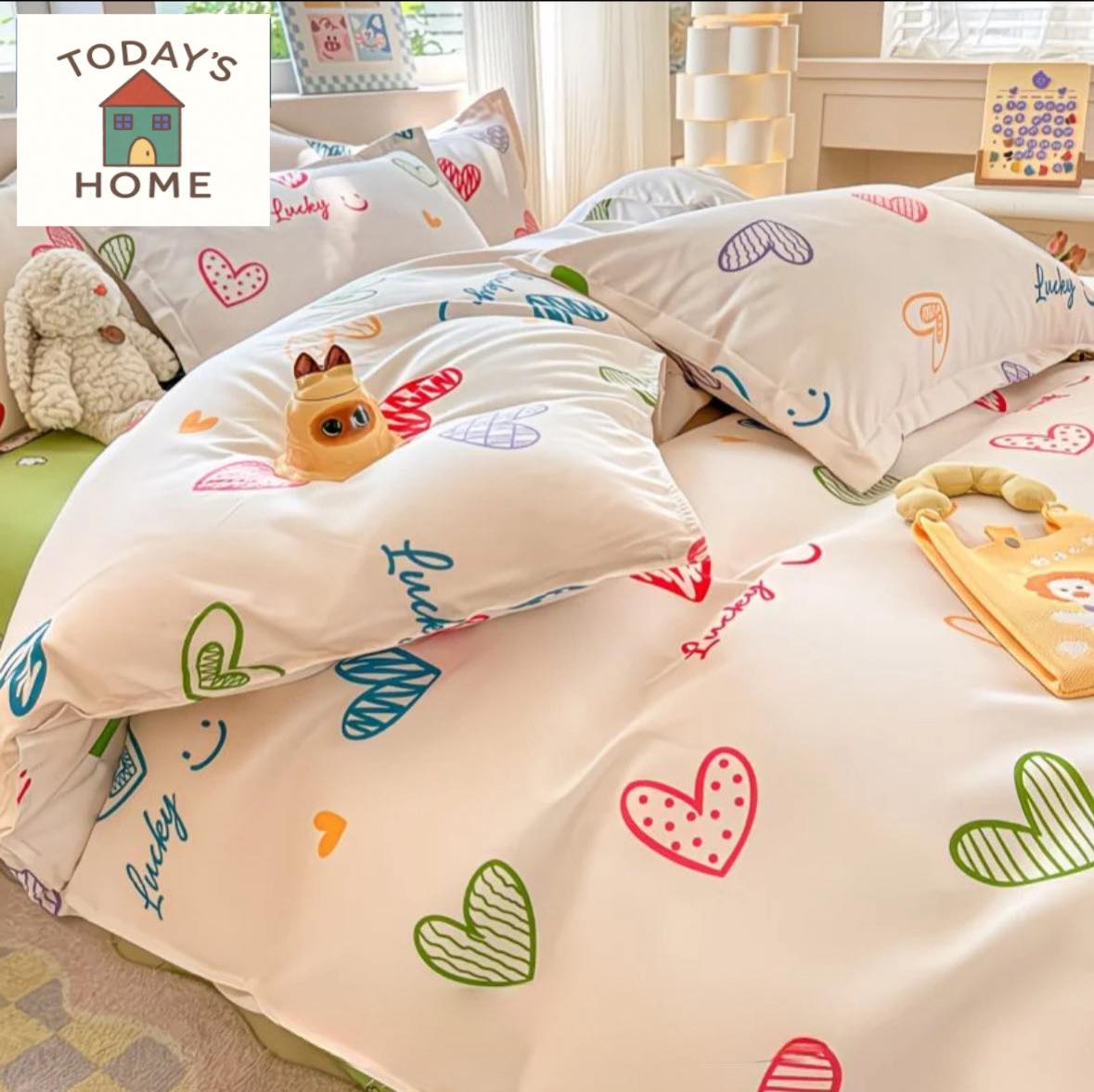 Хүүхдийн орны даавуу (Зүрхтэй)