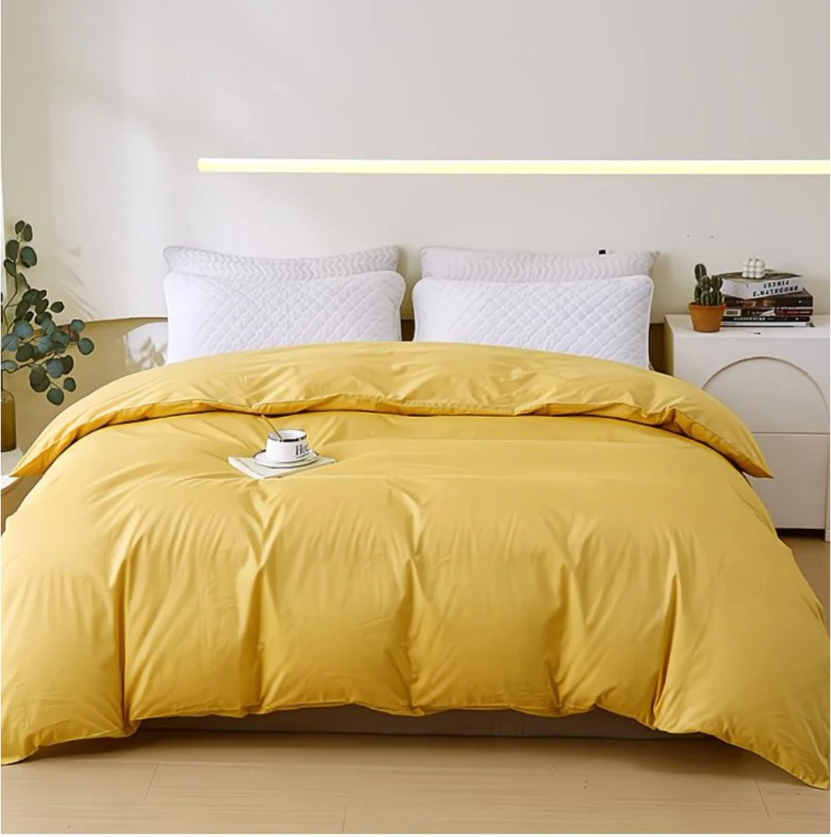 Давуун ор хөнжлийн даавуу (Алтан шаргал өнгөтэй)