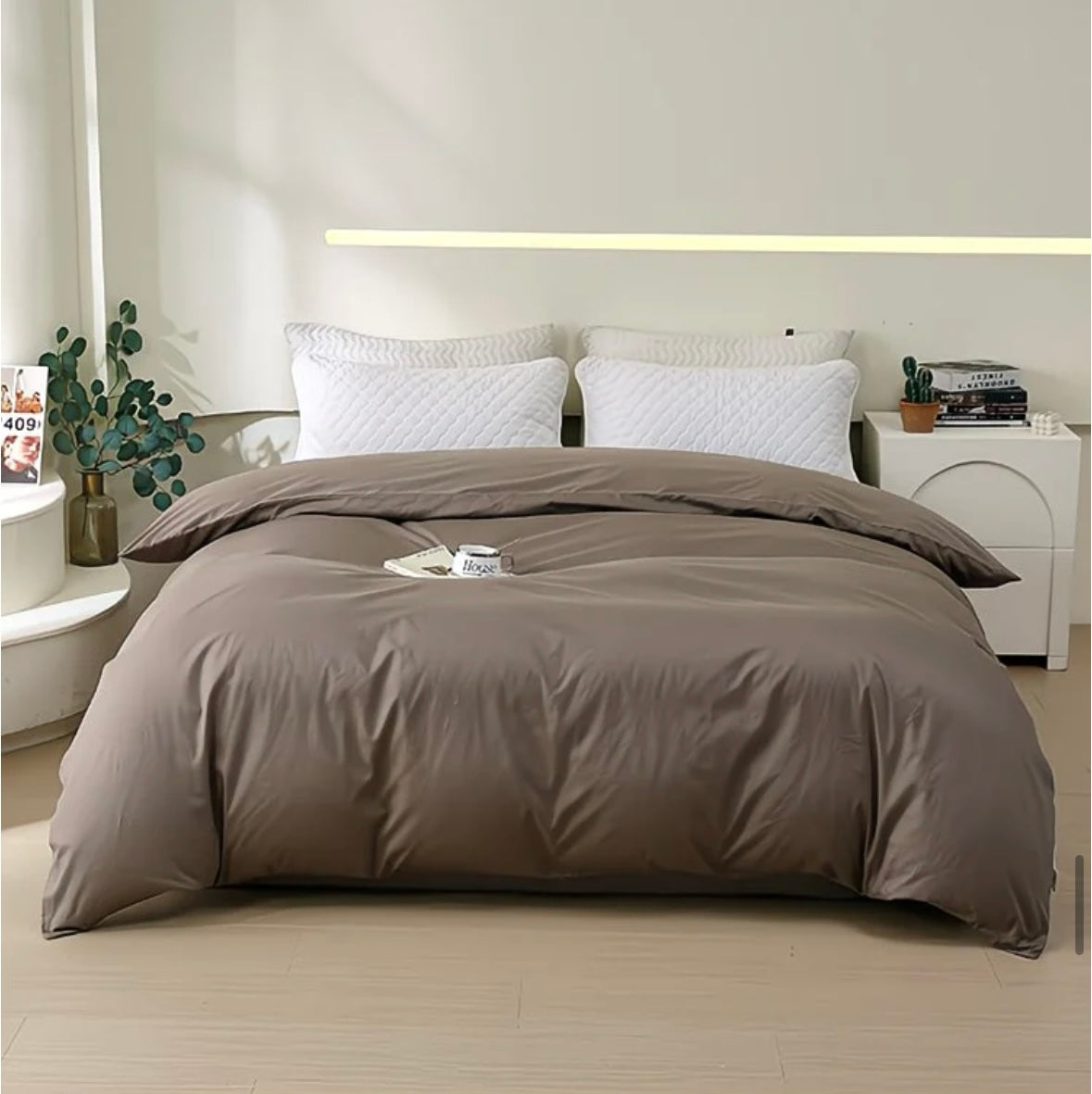 Давуун ор хөнжлийн даавуун ком (Бор өнгөтэй)