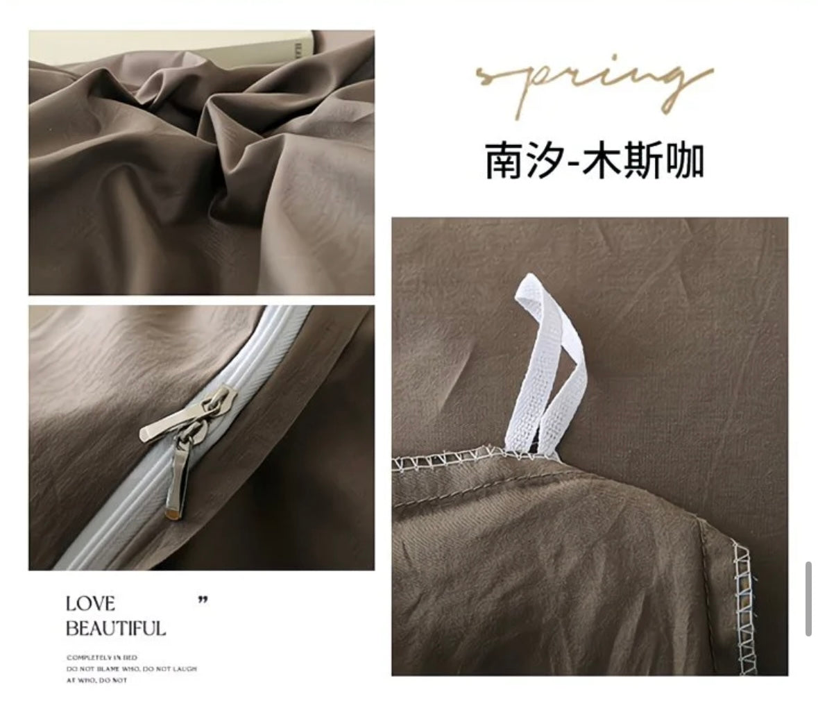 Давуун ор хөнжлийн даавуун ком (Бор өнгөтэй)