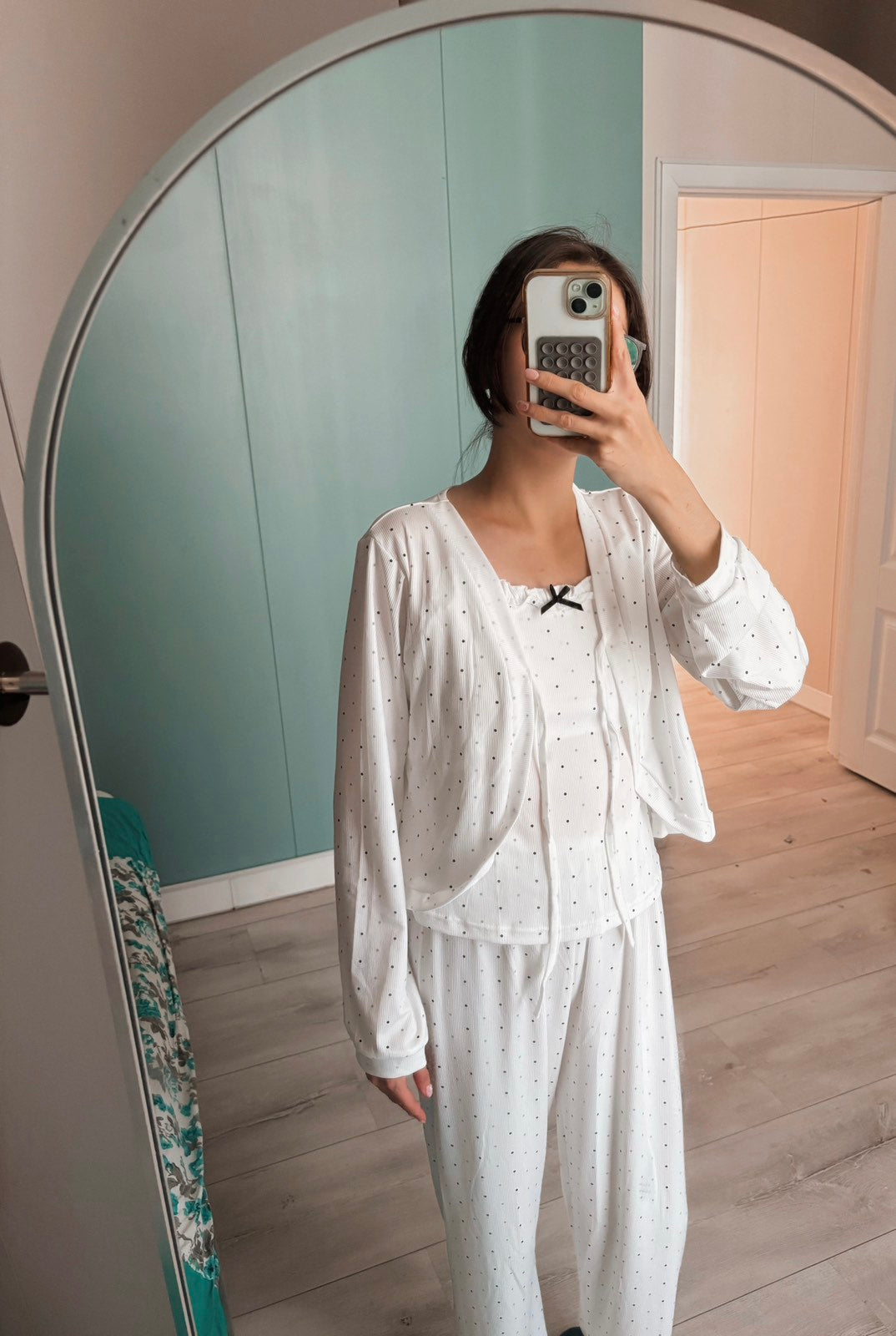 Гэрт өмсөх Pajama (Цэгэн хээтэй)